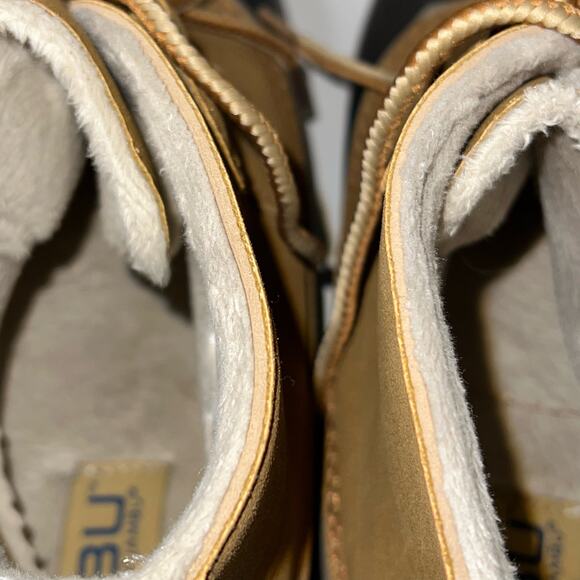 JBU by Jambu Nala Women's Size 9.5M Duck Rain Boots Lace Up Waterproof Navy/Tan - Picture 10 of 11